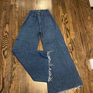 Worn once ! Emerson Frey wide leg jean with elastic waist